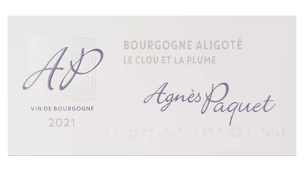 Agnès Paquet Bourgogne Aligoté Le Clou et la Plume 2021