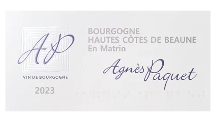 Agnès Paquet Bourgogne Hautes-Côtes de Beaune Rouge En Matrin