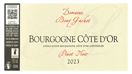 Bony Gachot Bourgogne Côte dOr Rouge