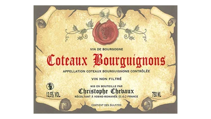 Christophe Chevaux Coteaux Bourguignons Rouge