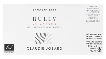 Claudie Jobard Rully Rouge La Chaume
