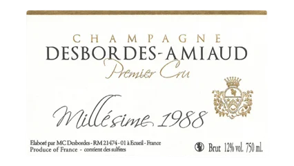 Desbordes-Amiaud Brut Millésime Premier Cru 1988