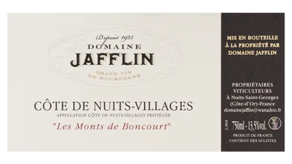 Domaine Jafflin Côtes de Nuits-Villages Les Monts de Boncourt Rouge-1