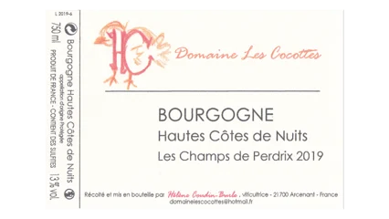 Domaine Les Cocottes Bourgogne Hautes-Côtes de Nuits Les Champs de Perdrix Rouge-1