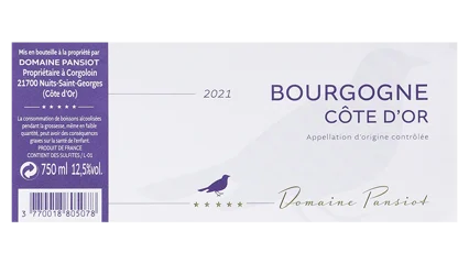 Domaine Pansiot Bourgogne Côte dOr Rouge