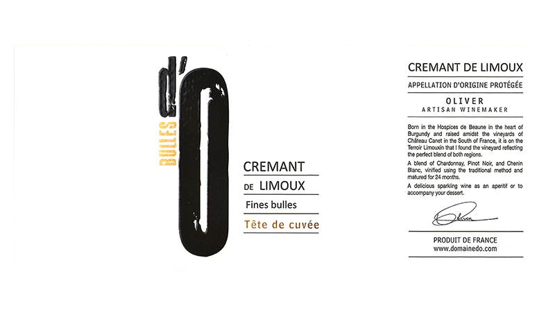 Domaine dO Crémant de Limoux Tête de Cuvée