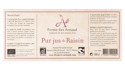 Ferme des Arnaud Pur jus de Raisin-1