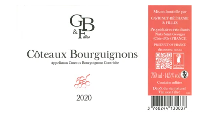 Gavignet-Béthanie Côteaux Bourguignons Rouge-1