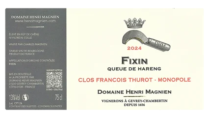 Henri Magnien Fixin Rouge Clos François Thurot MONOPOLE