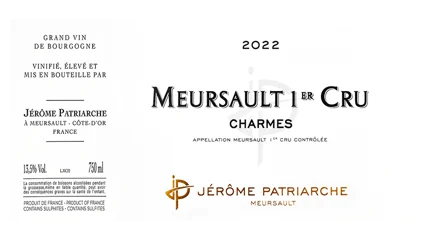 Jérôme Patriarche Meursault 1er Cru Les Charmes