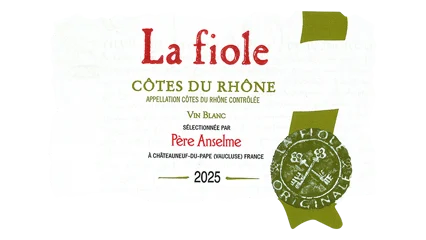La fiole Côtes du Rhône Blanc