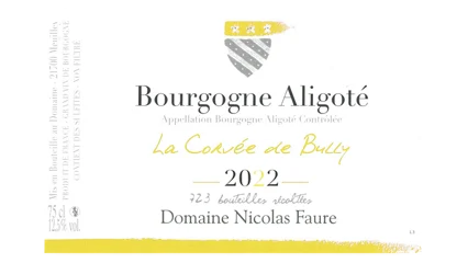 Nicolas Faure Bourgogne Aligoté La Corvée de Bully 2022