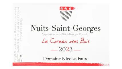 Nicolas Faure Nuits-Saint-Georges Rouge Le Coteau des Bois