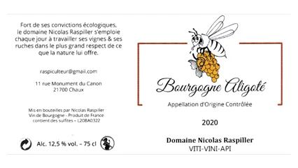 Nicolas Raspiller Bourgogne Aligoté-1