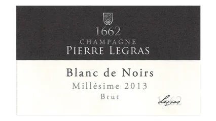 Pierre Legras Brut Blanc de Noirs Millésime 2013