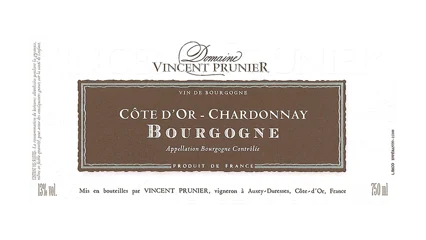 Vincent Prunier Bourgogne Côte dOr Blanc